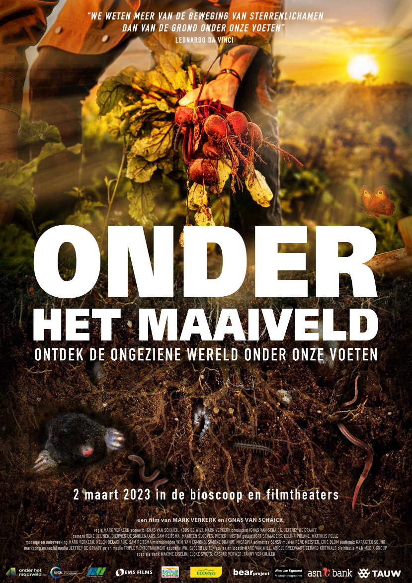 Filmposter Onder het Maaiveld over het bodemleven.